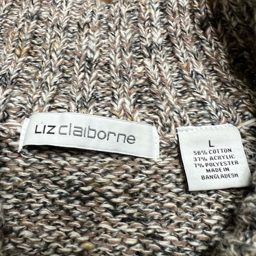 Liz Claiborne V Neck Sweater warm colors size Large